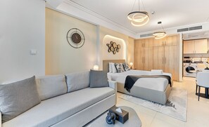 Studio Premium, quang cảnh thành phố | Bộ đồ giường cao cấp, két bảo mật tại phòng 