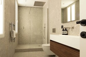 Apartment | Bathroom | Hair dryer, towels, shampoo - Elegant Appt- Ac-2br-6p- Musee du Louvre (Paris)