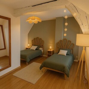 2 chambres, Wi-Fi, draps fournis