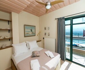 3 bedrooms, individually furnished, iron/ironing board - Villa in Vasilikos With Private Pool & Sea Views (Apokoronas)