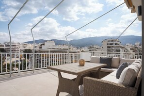 Classic Apartment, Balcony, City View | Balcony view - Athens Luxury Ethereal View (Zografos)