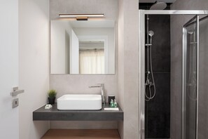 Classic Apartment, Balcony, City View | Bathroom - Athens Luxury Ethereal View (Zografos)