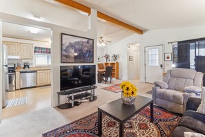 Cabin, 2 Bedrooms | Living area | Smart TV - Lincoln Lodge 2 Bedroom Cabin by Yosemite Region Resorts (Groveland)