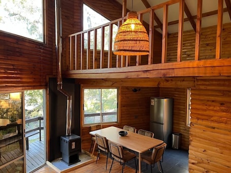 Family Cabin, 3 Bedrooms, Balcony, Mountain View | Living area | Flat-screen TV