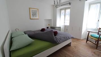 1 makuuhuone, vuodevaatteet