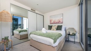 1 slaapkamer, een bureau, gratis wifi, beddengoed