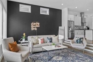 TV, fireplace, offices