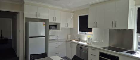 Microwave, oven, stovetop, dishwasher