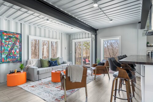 Modern Container Home w/ Sauna + Bike Garage