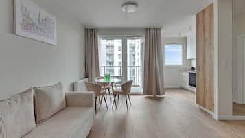 Leilighet, balkong, byutsikt | 1 soverom, strykejern/-brett og wi-fi (inkludert)