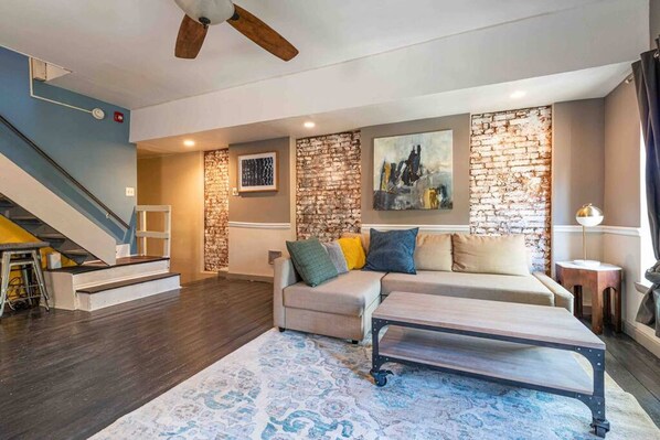 Apartment, 2 Bedrooms | Living area - 1918 Duplex with Character City Center (Philadelphia)