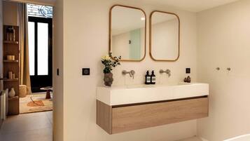 Apartment | Bathroom | Hair dryer, soap