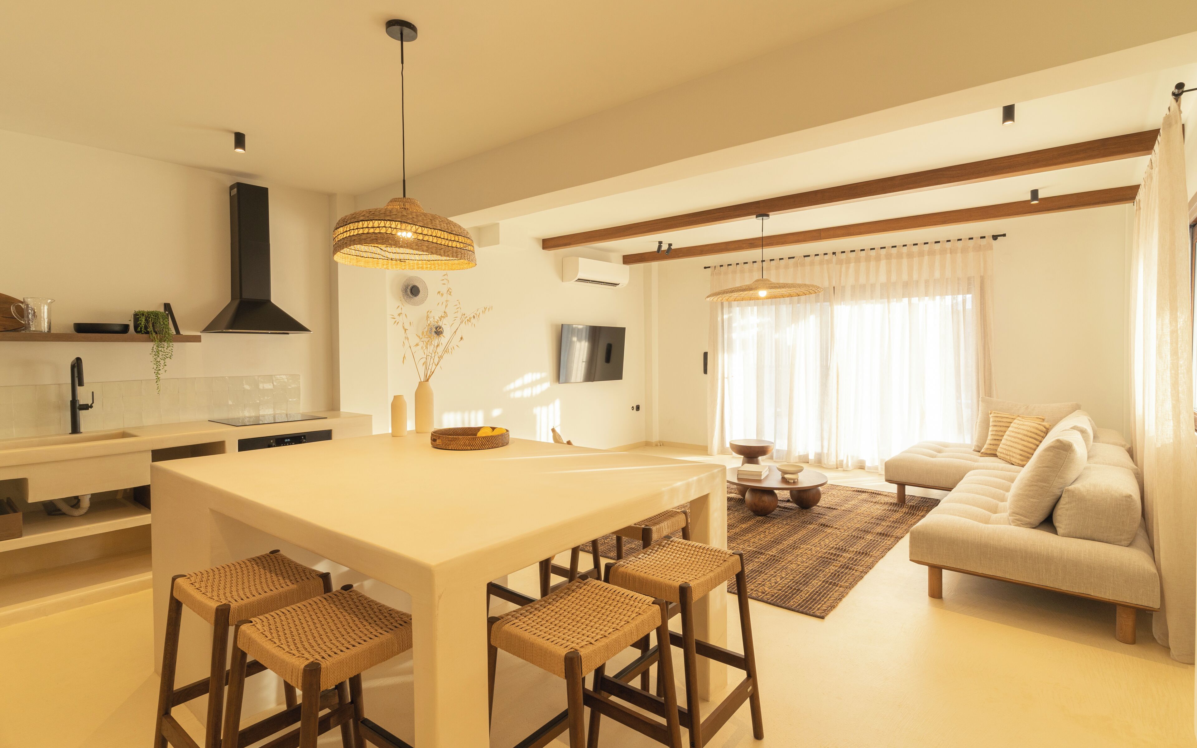 别墅, 海景 | 起居区 | 平板电视