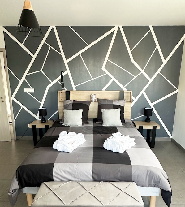 2 chambres, lit parapluie, Wi-Fi, draps fournis