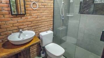 Dusche, Handtücher, Seife, Toilettenpapier