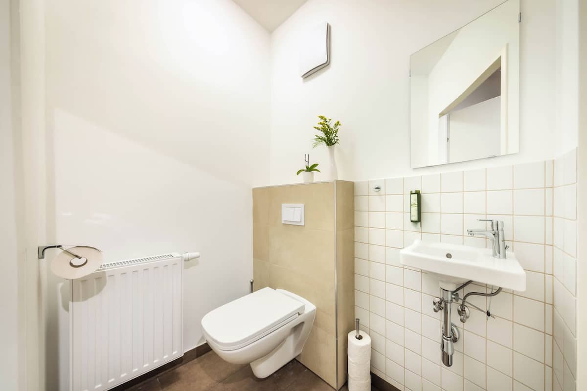 Apartment, 3 Schlafzimmer, Balkon, Stadtblick | Badezimmer | Umweltfreundliche Kosmetikartikel, Haartrockner, Handtücher, Seife