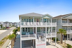 Exterior - Coastal Beach Retreat w/Pool, Tiki Bar & Ocean Views - Access to Resort @ OIB (Ocean Isle Beach)
