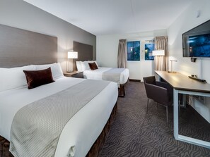 Premier Room, 2 Queen Beds | Desk, free WiFi, bed sheets - Heritage Inn & Convention Centre Brooks (Brooks)