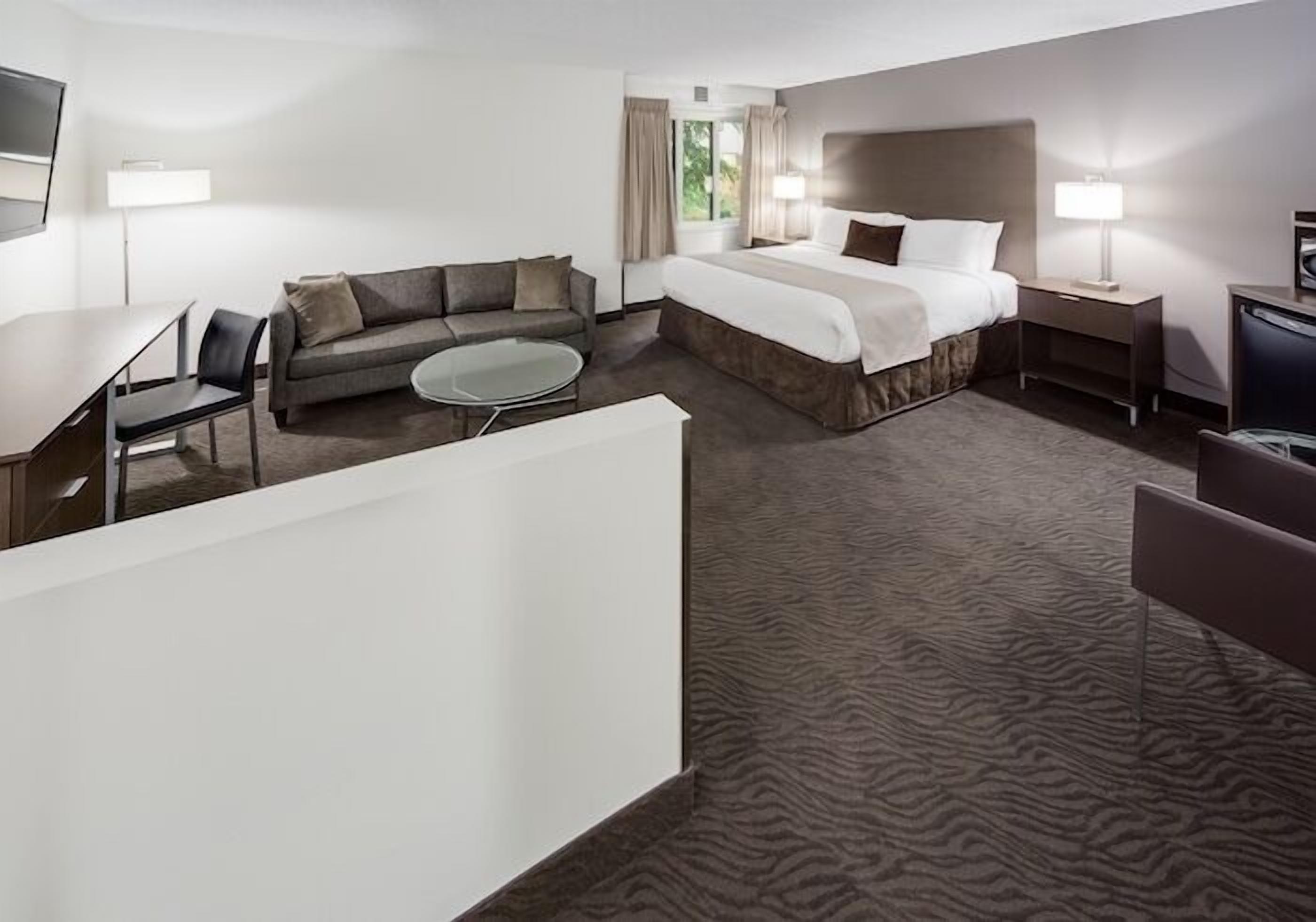 Premier Studio Suite, 1 King Bed | Desk, blackout drapes, WiFi (free), bed sheets