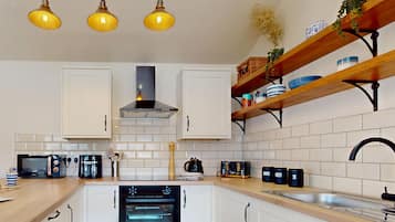 Fridge, microwave, oven, toaster