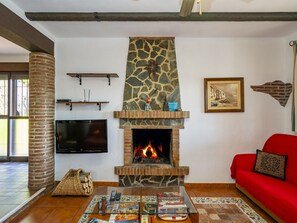 Fernseher, Kamin