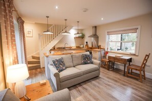 Smart TV, fireplace, stereo