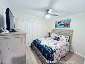 2 slaapkamers, een strijkplank/strijkijzer, wifi, beddengoed