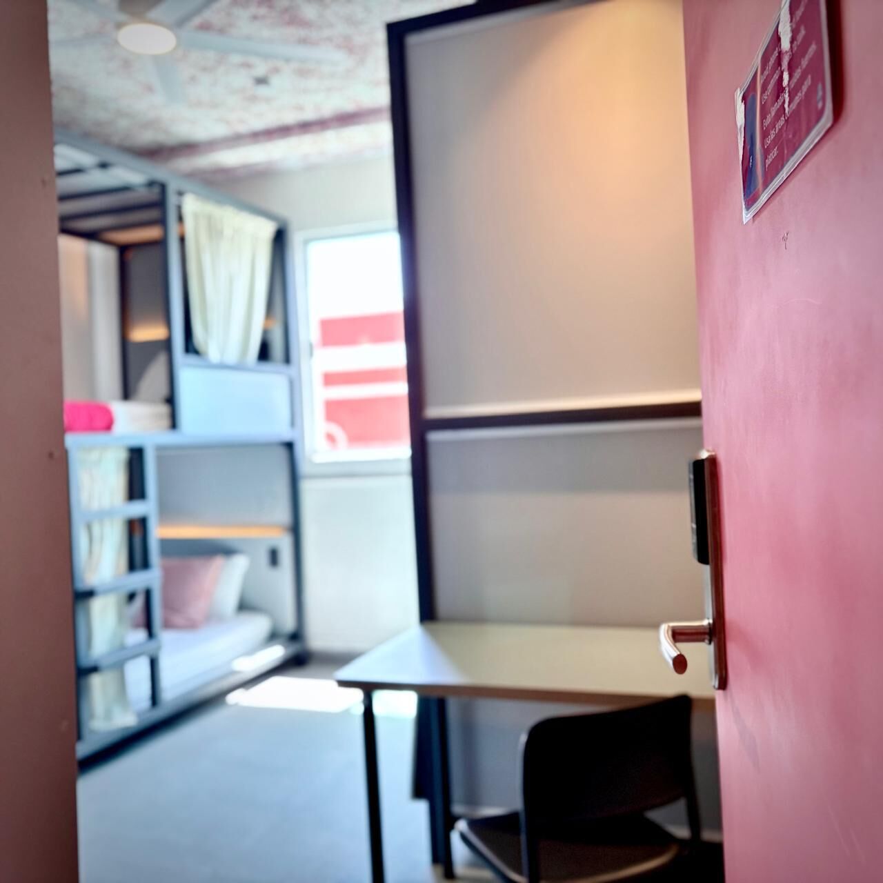 Standard Shared Dormitory, 1 Twin Bed, City View (Mixed for 6 people) | Desk, laptop workspace, blackout drapes, iron/ironing board