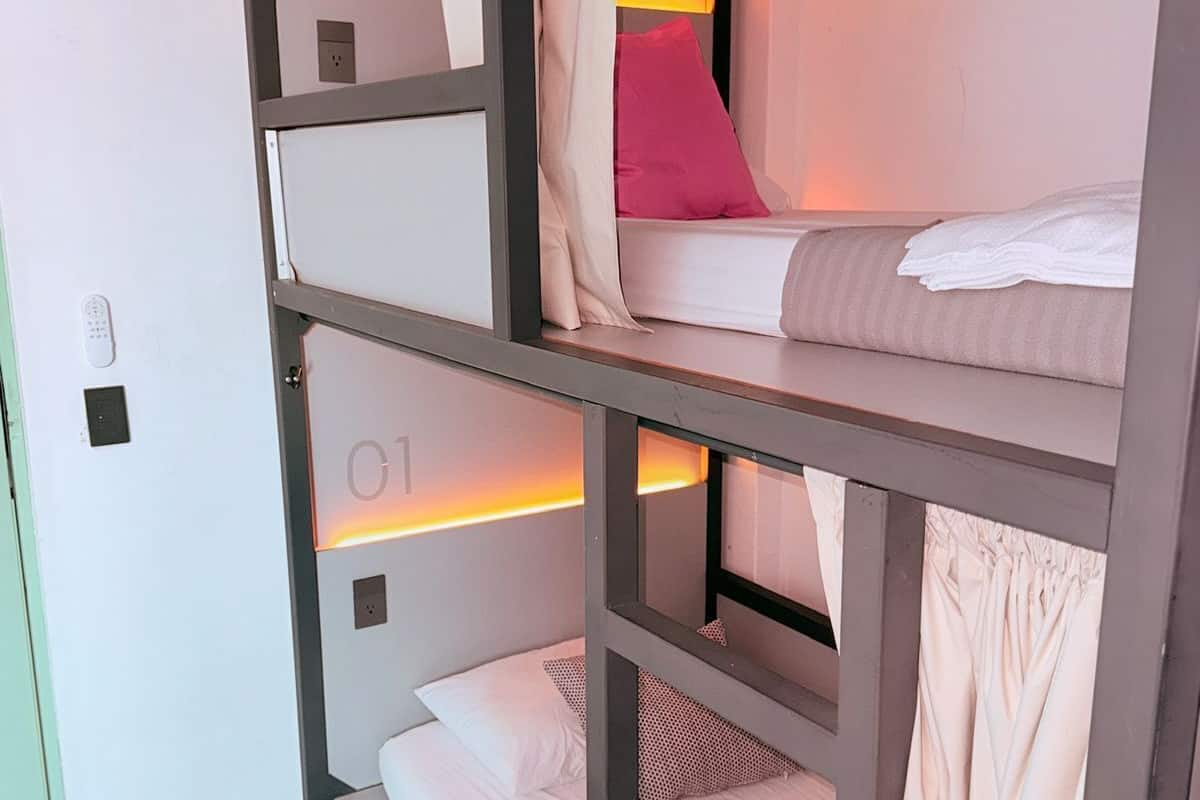 City Shared Dormitory, Men only, City View (6 people) | Desk, laptop workspace, blackout drapes, iron/ironing board