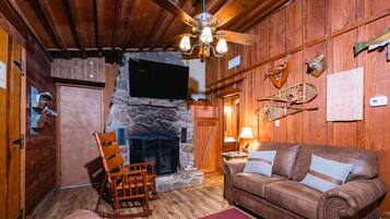 Télévision, cheminée