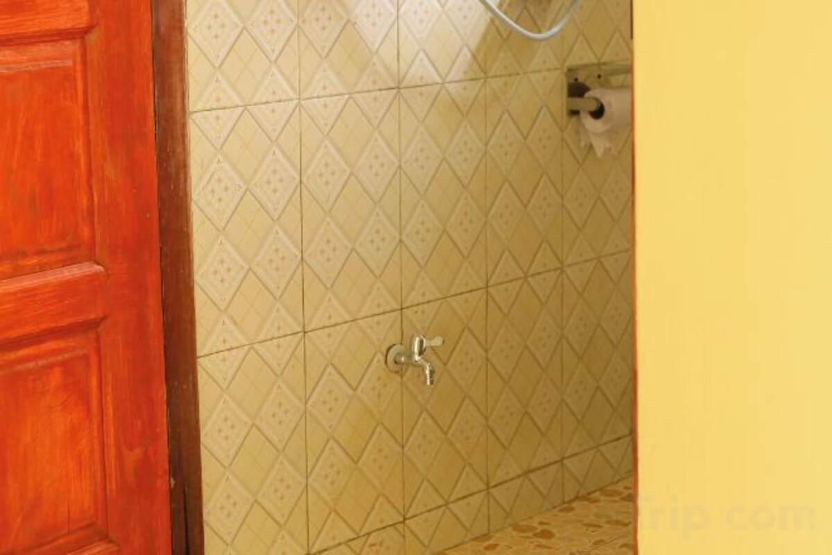 Bathroom | Shower, slippers, towels, soap