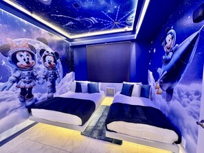 2 bedrooms, desk, iron/ironing board, travel crib