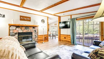 Fernseher, Kamin, Bücher
