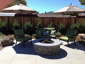 Terrace/patio - Liberty Cottage - Walk to Beach (Santa Cruz)