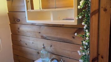 Dusch, hÄrtork, handdukar och tvÄl