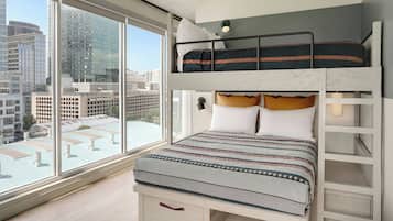 Room, 2 Queen Beds, City View | Iron/ironing board, free WiFi, bed sheets