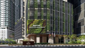 A modern building with a vertical garden facade, labeled "Marriott Executive Apartments." - Marriott Executive Apartments Kuala Lumpur (Kuala Lumpur)