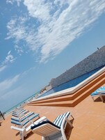 Family Studio, 2 Double Beds, Balcony, Sea View | View from room