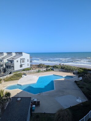 Pool - Clean, Oceanfront Condo w/ Pool Access, King Suite, Bunks & Beautiful Views! (North Topsail Beach)