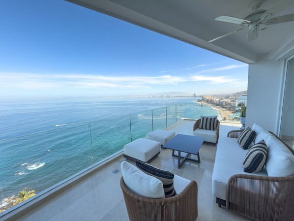 Terrace/patio - The Best Views in PV! Indah 12th floor NW corner (Puerto Vallarta)