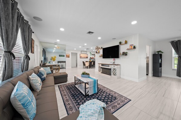 TV connectée, cheminée