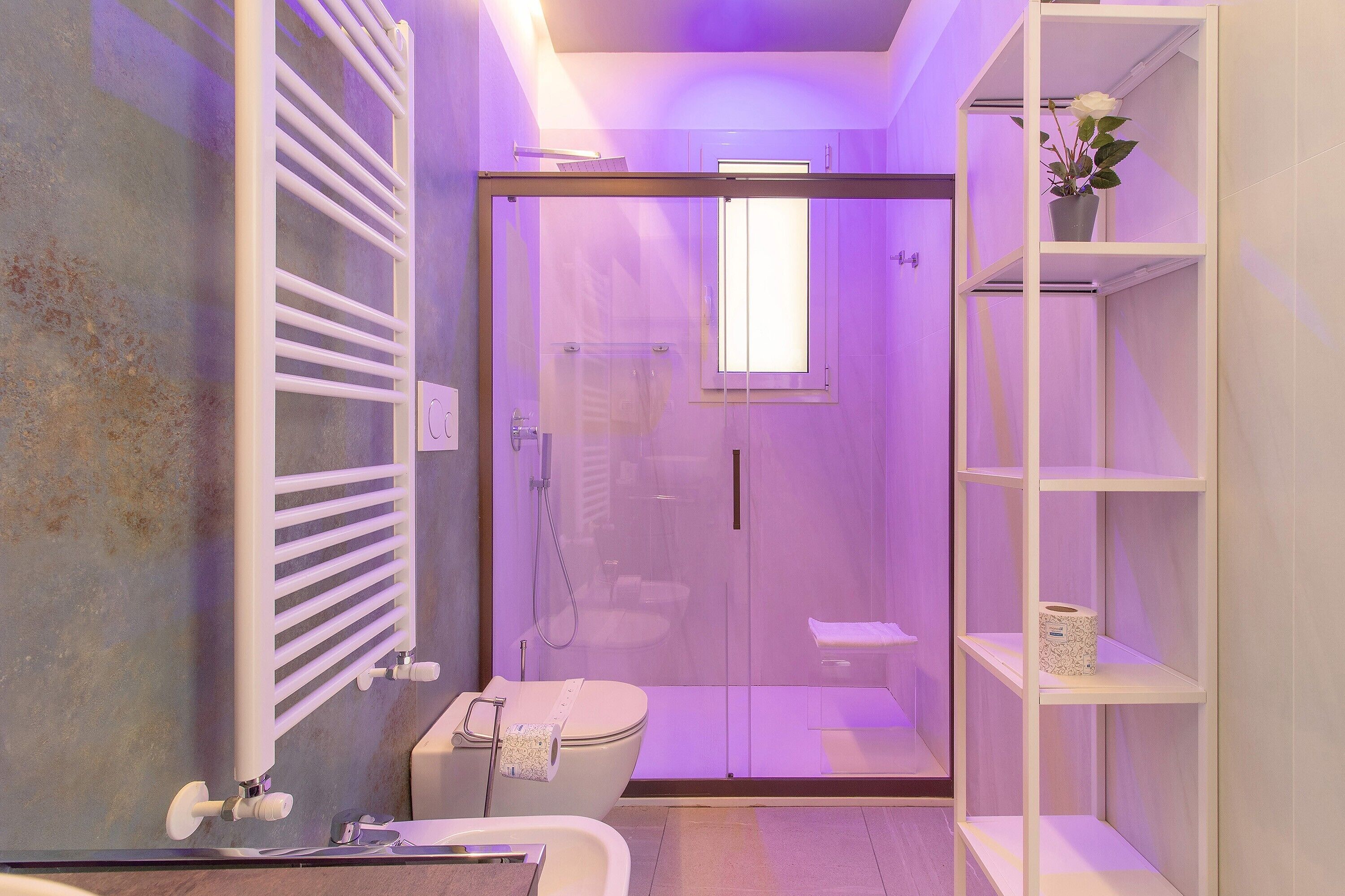 Regadera, secadora de cabello, toallas 