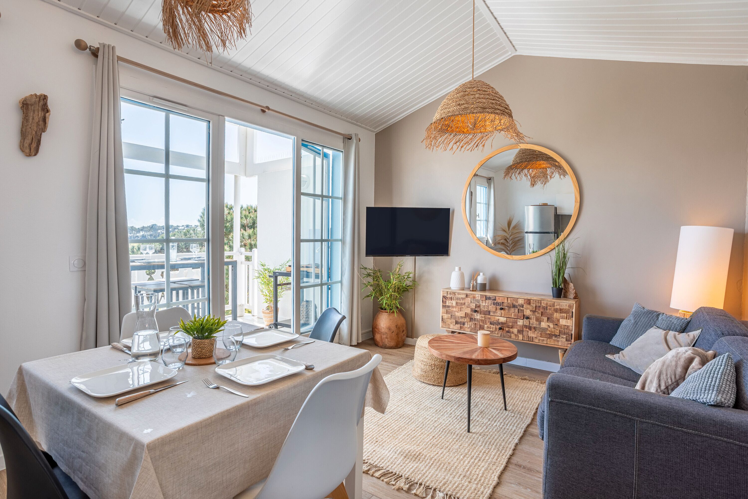 テレビ、卓球台