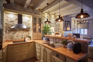 Fridge, oven, stovetop, dishwasher