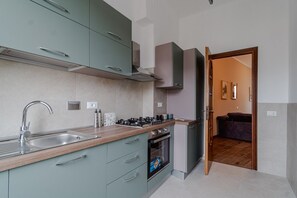 Fridge, oven, stovetop, dishwasher