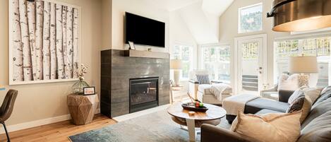 スマートテレビ、暖炉