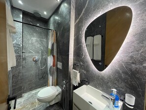 Towels, soap, toilet paper