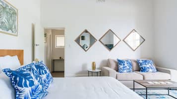 1 bedroom, desk, iron/ironing board, travel cot