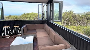 Smart TV, chimenea, libros