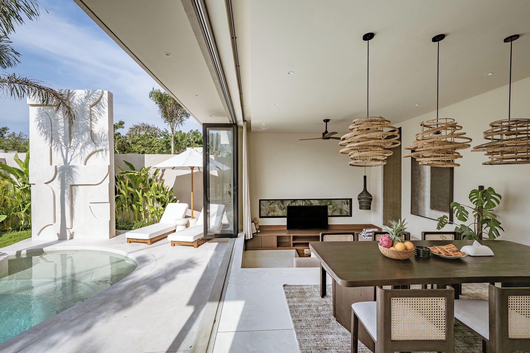 Luxury-Villa, Poolblick | Ausblick vom Zimmer